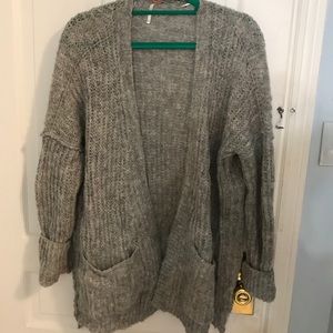 Free People Grey Cardigan